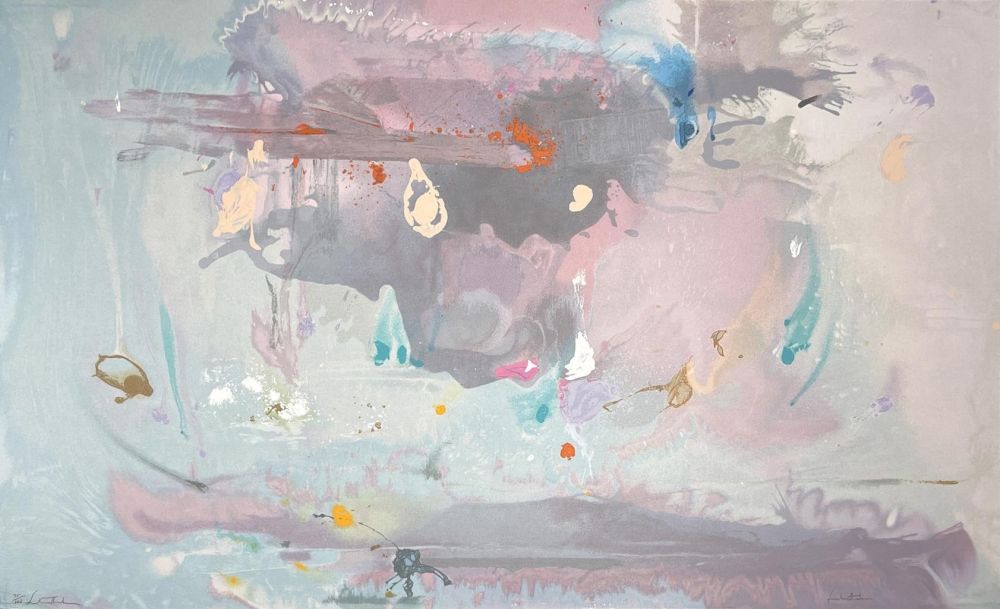 シルクスクリーン Frankenthaler - Grey Fireworks