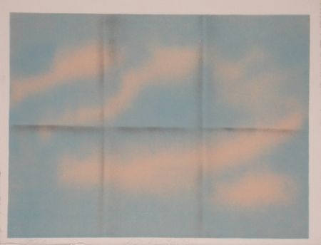 リトグラフ Goode - Grey Folded Clouds - I Blue and Pink