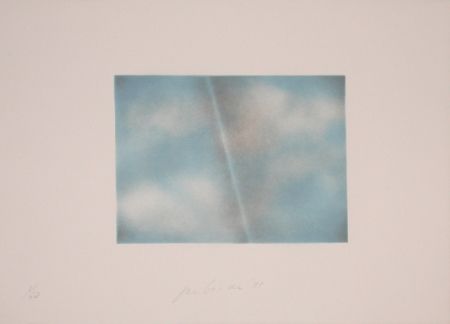 リトグラフ Goode - Grey Folded Clouds - II Blue and white