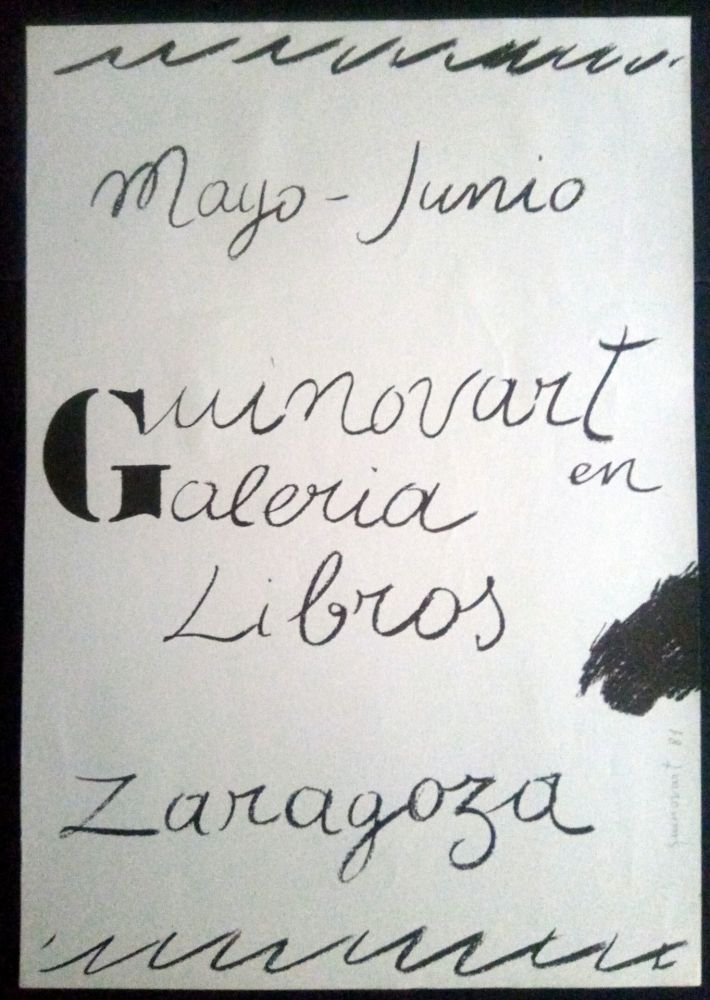掲示 Guinovart - Guinovart en la Galeria libros - Zaragoza - 1972