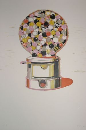 リノリウム彫版 Thiebaud - Gumball Machine