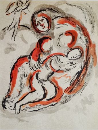 リトグラフ Chagall - Hagar dans le désert