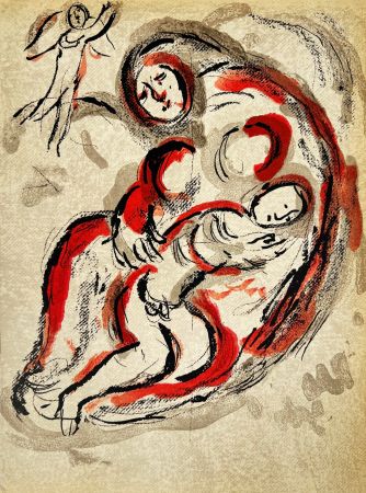 リトグラフ Chagall - Hagar in the Desert