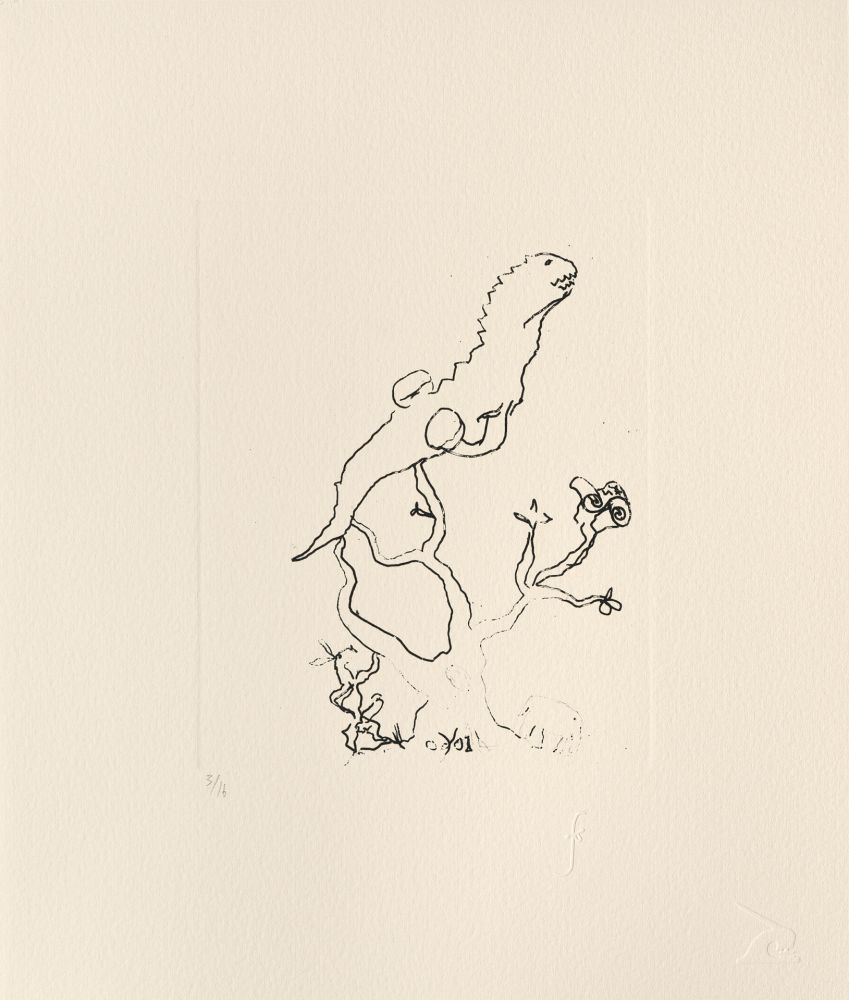彫版 Flanagan - Hare, reptile and elephant