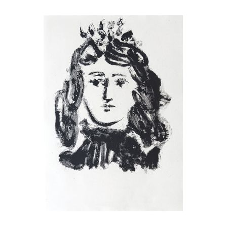 彫版 Picasso - Head of a Woman Wearing a Crown 