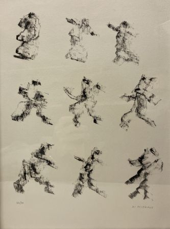 リトグラフ Michaux - Henri Michaux (1899-1984). Lithographie signée et numérotée. 