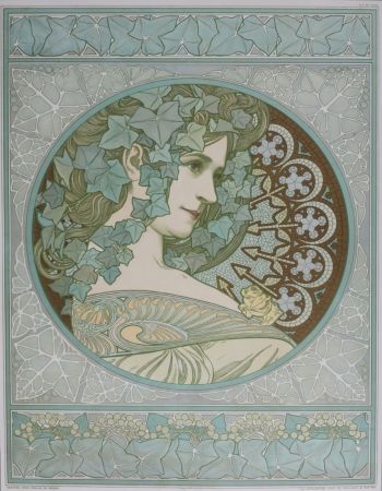 リトグラフ Mucha - Henrietta Crosman