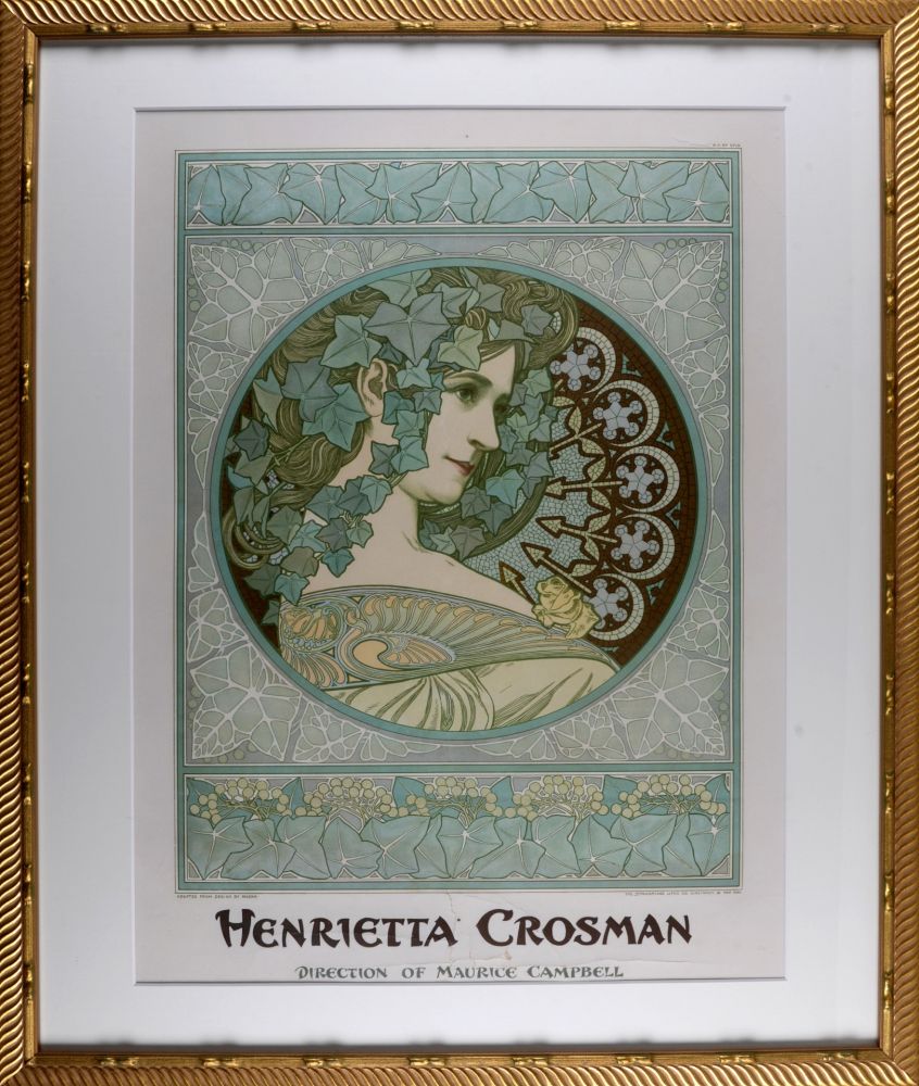 リトグラフ Mucha - Henrietta Crosman, circa 1908 - Framed