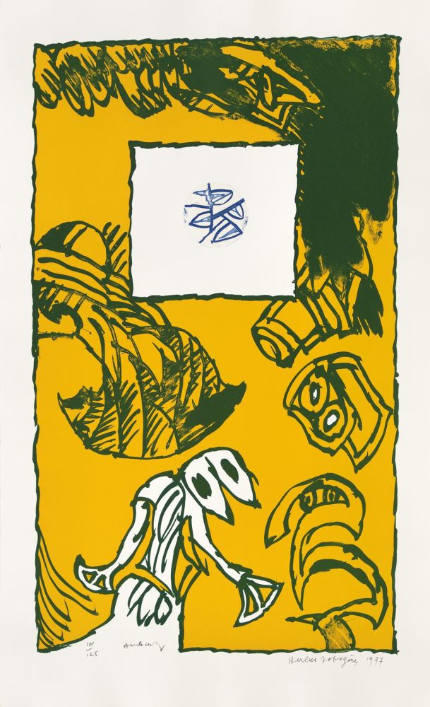 リトグラフ Alechinsky - Herbes potagères