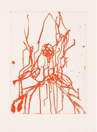 リトグラフ Baselitz - Hirsch I (rot)