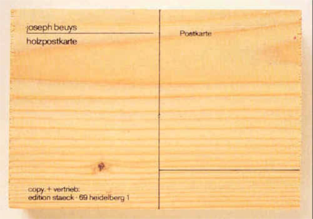 シルクスクリーン Beuys - Holzpostkarte