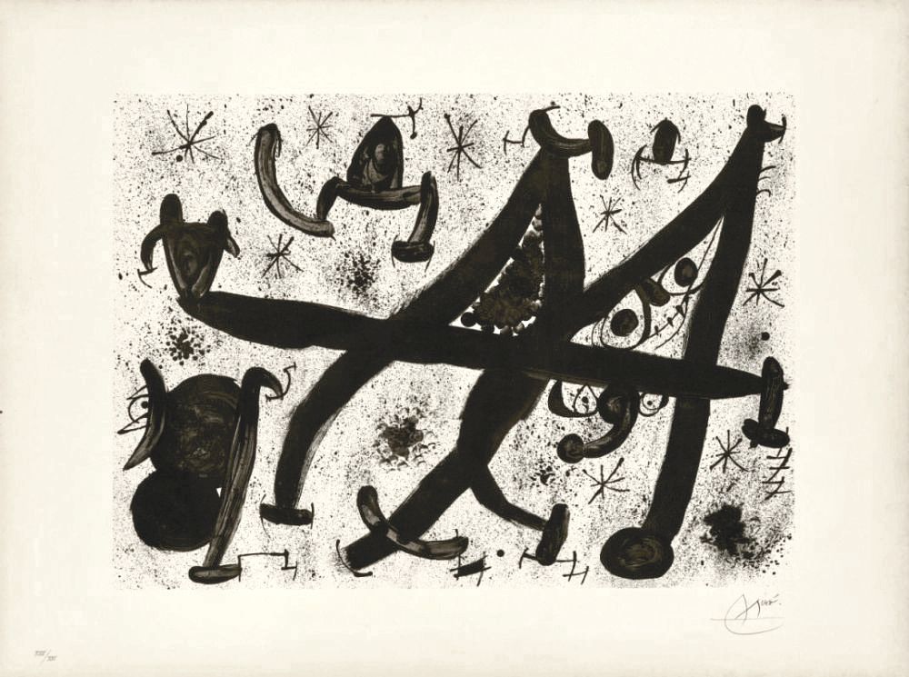 リトグラフ Miró - Homage to Joan Prats (Special Edition Black&White)