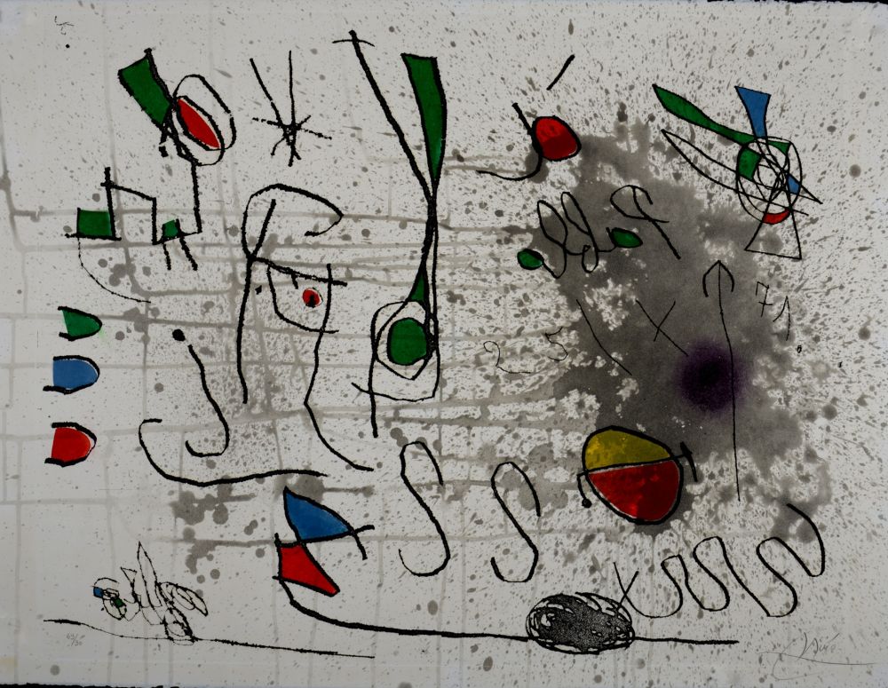 彫版 Miró - Homage to Picasso, 1972 - Hand-signed