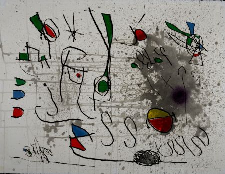 彫版 Miró - Homage to Picasso, 1972 - Hand-signed