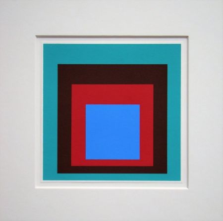 シルクスクリーン Albers - Homage to the Square - Protected Blue,1957