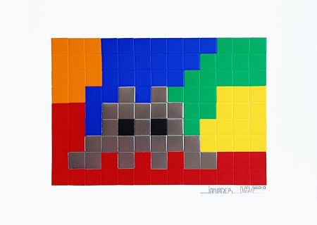 シルクスクリーン Invader - Home : Lego Silver