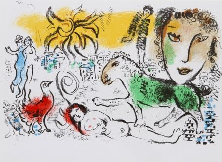 リトグラフ Chagall - Homecoming