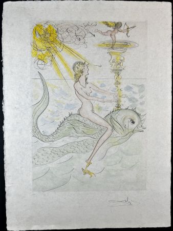 彫版 Dali - Hommage a Albrecht Durer Sirene au Dauphin