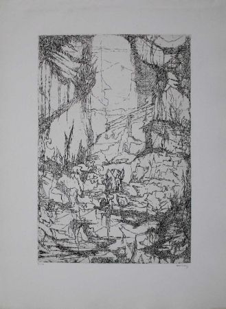 彫版 Eliasberg - Hommage à Dürer (Phantasielandschaft für Dürer)