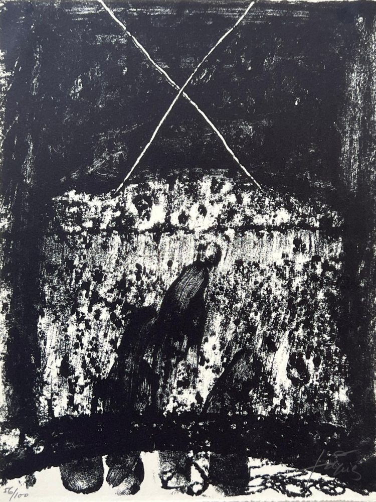 リトグラフ Tàpies - Hommage à Hans Arp 