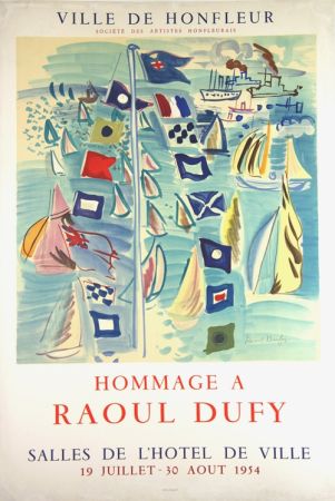 リトグラフ Dufy - Hommage à Raoul Dufy  Ville de Honfleur