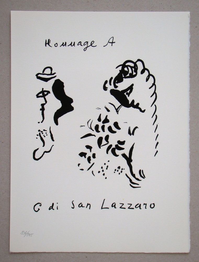 リトグラフ Chagall - Hommage à San Lazzaro