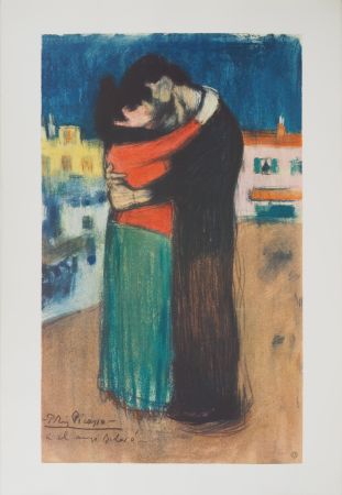 リトグラフ Picasso - Hommage à Toulouse-Lautrec : Couple amoureux