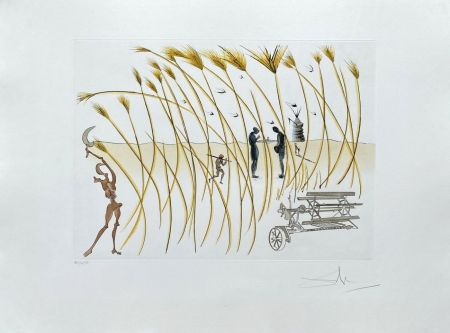 彫版 Dali - Hommage à Vinci : La moissonneuse