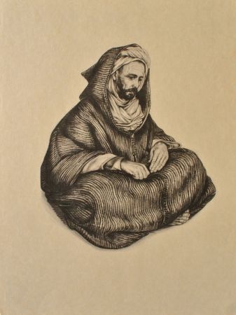彫版 Sauer - Homme arabe assis