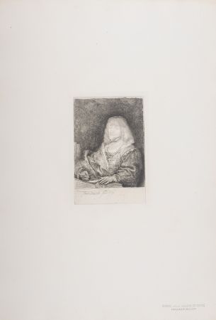輪転グラビア印刷 Rembrandt - Homme avec chaine et croix