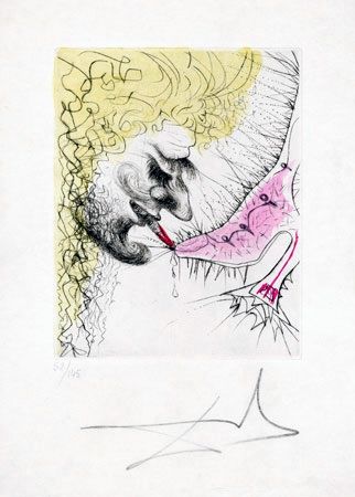 彫版 Dali - Homme Baissant la Chaussure (Man Kissing Shoe)