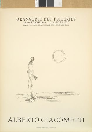 リトグラフ Giacometti - Homme debout et soleil