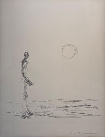 リトグラフ Giacometti - Homme debout et Soleil 