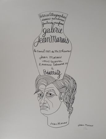 リトグラフ Marais  - Homme à la poterie (Exposition, galerie à Biarritz)