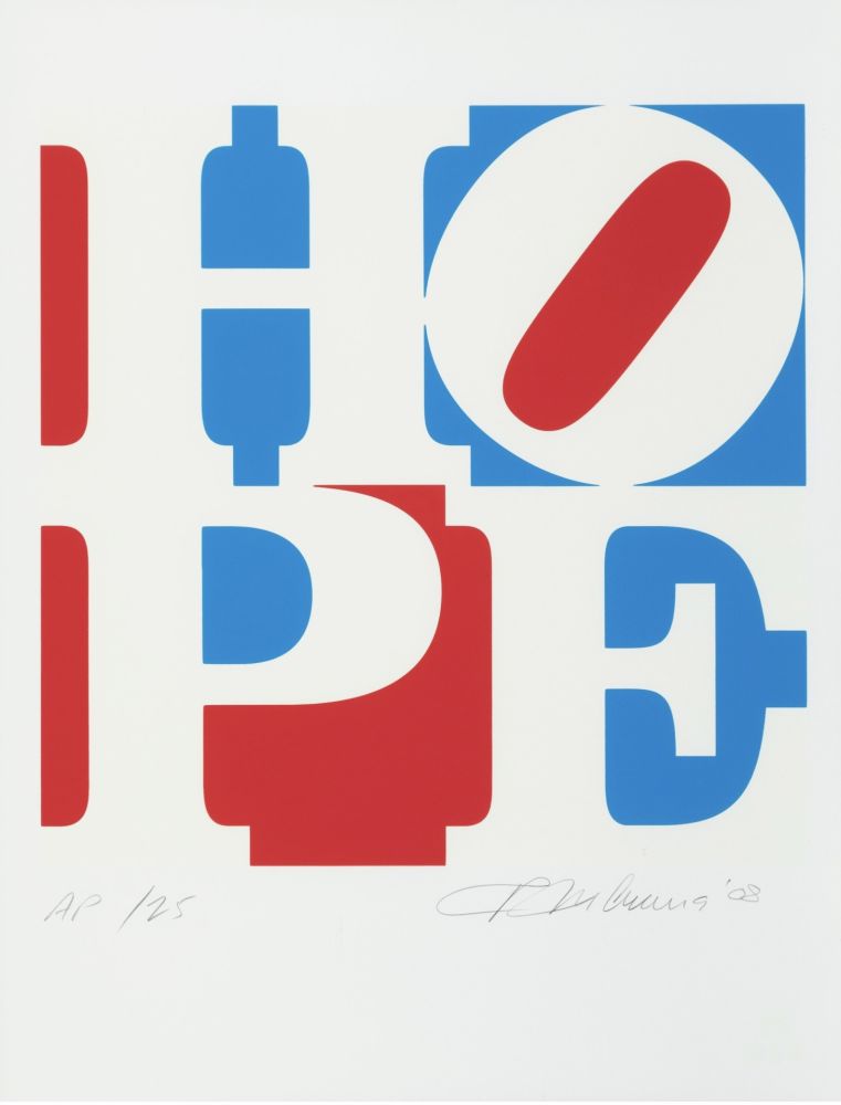 シルクスクリーン Indiana - Hope (Red, White, and Blue)