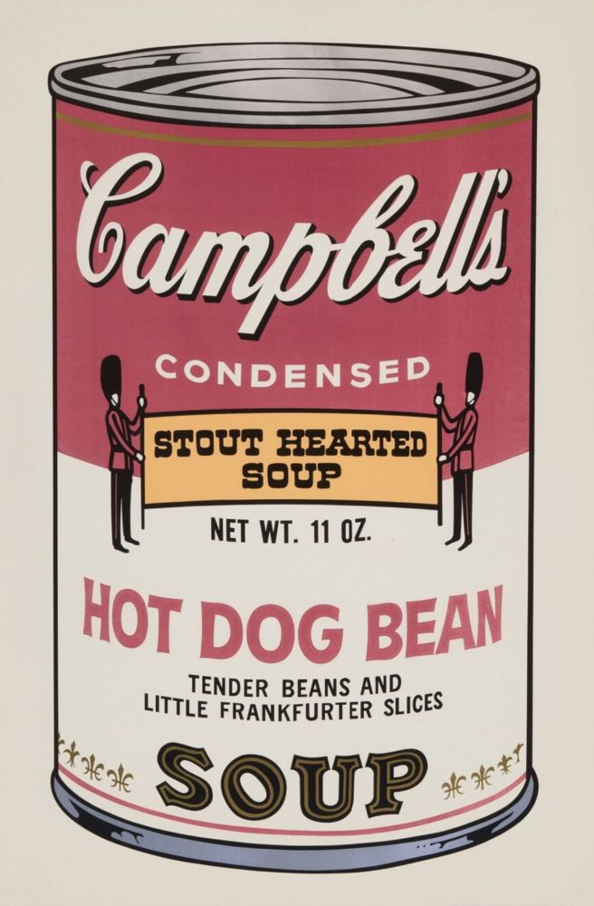 シルクスクリーン Warhol - Hot Dog Bean (from Campbell's Soup II)