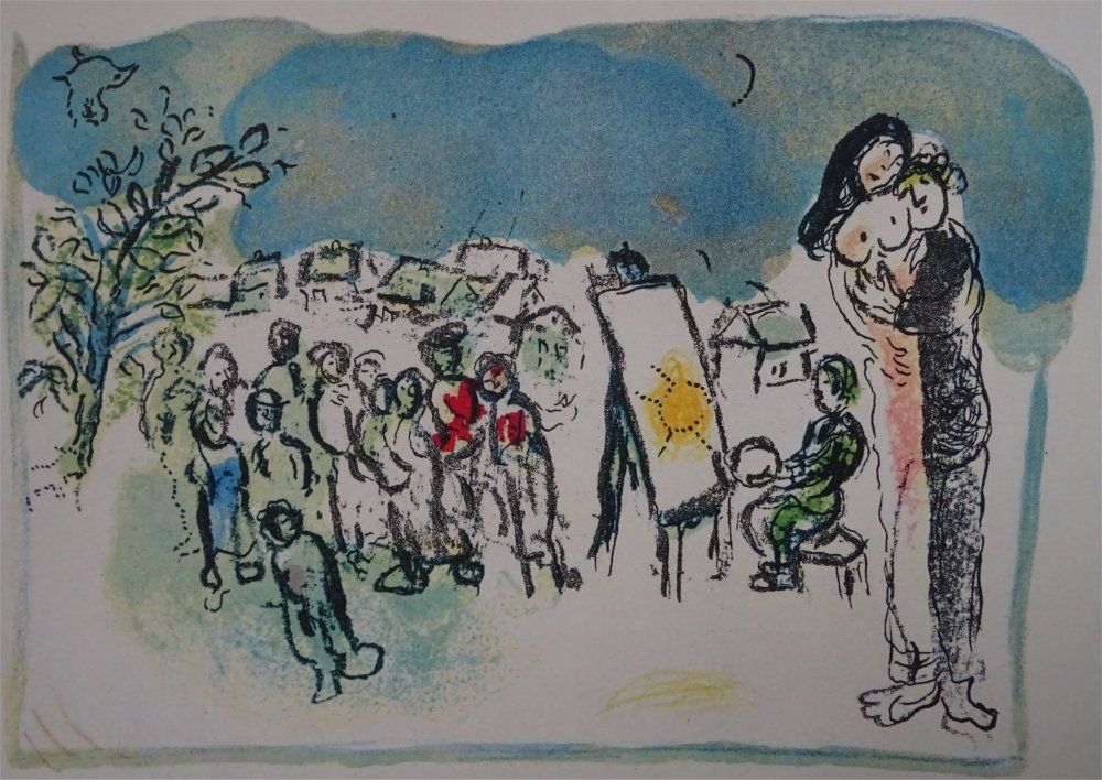 リトグラフ Chagall - Humanisme actif