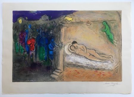 リトグラフ Chagall - HYMÉNÉE (de la suite Daphnis et Chloé - 1961)