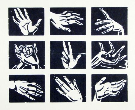 木版 Scheele - Hände (Hands)