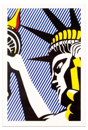 シルクスクリーン Lichtenstein - I Love Liberty, 1982
