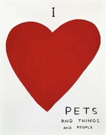 シルクスクリーン Shrigley - I Love Pets