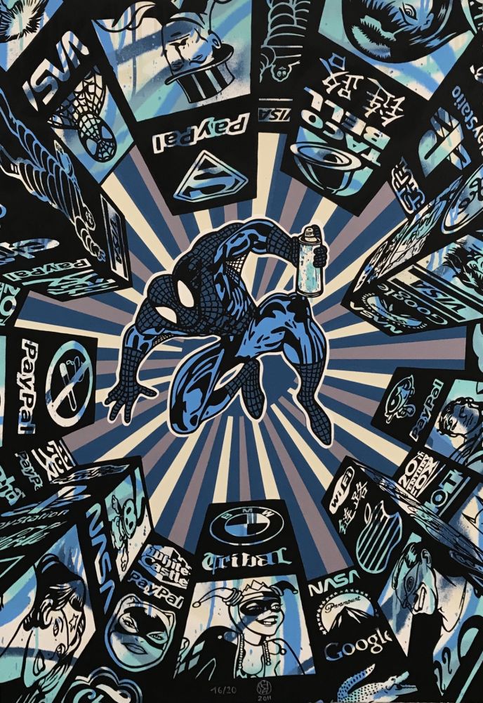 シルクスクリーン Speedy Graphito - I Spray My City (Blue)