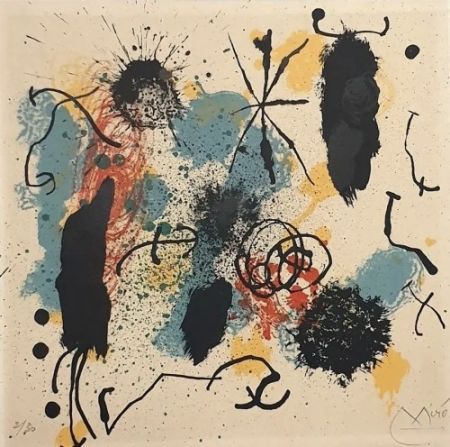 リトグラフ Miró - I Work Like a Gardener