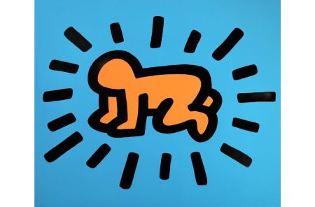シルクスクリーン Haring - Icons (A) - Radiant Baby