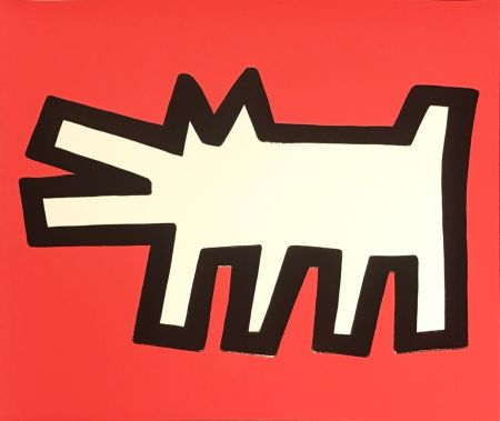 シルクスクリーン Haring - Icons (B) - Barking Dog