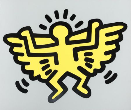 シルクスクリーン Haring - Icons (C) - Winged Angel