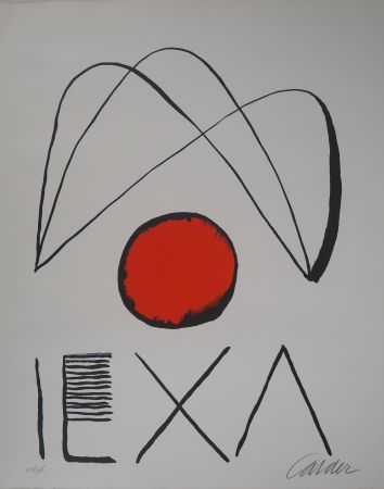 リトグラフ Calder - IEXA : Strings and Red Ball