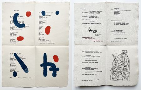挿絵入り本 Miró - ILIAZD (Ilia Zdanevitch, dit.)‎ ‎POÉSIE DE MOTS INCONNUS.‎ Gravures de Miro, Picasso, Matisse, Braque, Léger, Chagall, Giacometti, etc. 1949.