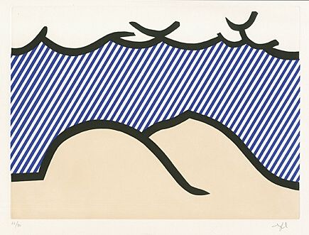 エッチングと　アクチアント Lichtenstein - Illustration for “De Denver au Montana, Départ 27 Mai 1972“ (I)