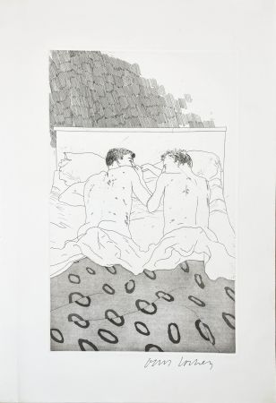 エッチングと　アクチアント Hockney - Illustrations for Fourteen Poems from C.P. Cavafy: Two Boys Aged 23 or 24